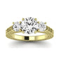 Belladonna Moissanite Matching Band Only (does Not Include Engagement Ring) For Ring With Round Center yellowgold