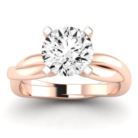 Baneberry Moissanite Matching Band Only (does Not Include Engagement Ring)  For Ring With Round Center rosegold