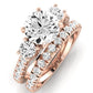 Primrose Moissanite Matching Band Only ( Engagement Ring Not Included) For Ring With Round Center rosegold