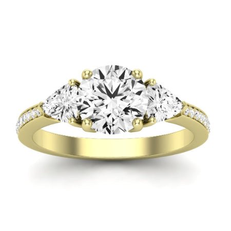 Snowdonia Moissanite Matching Band Only (engagement Ring Not Included) For Ring With Round Center yellowgold