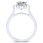 Rockrose Moissanite Matching Band Only (engagement Ring Not Included) For Ring With Round Center whitegold