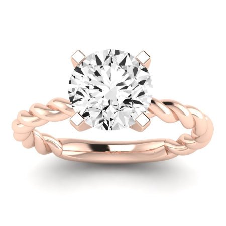 Balsam Moissanite Matching Band Only (does Not Include Engagement Ring) For Ring With Round Center rosegold