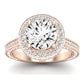 Buttercup Moissanite Matching Band Only (does Not Include Engagement Ring)  For Ring With Round Center rosegold