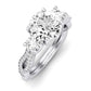 Bottlebrush Moissanite Matching Band Only (does Not Include Engagement Ring) For Ring With Round Center whitegold