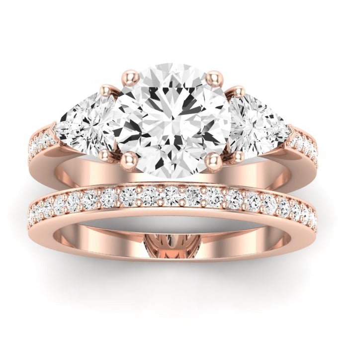 Snowdonia Moissanite Matching Band Only (engagement Ring Not Included) For Ring With Round Center rosegold