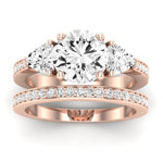 Snowdonia Moissanite Matching Band Only (engagement Ring Not Included) For Ring With Round Center rosegold