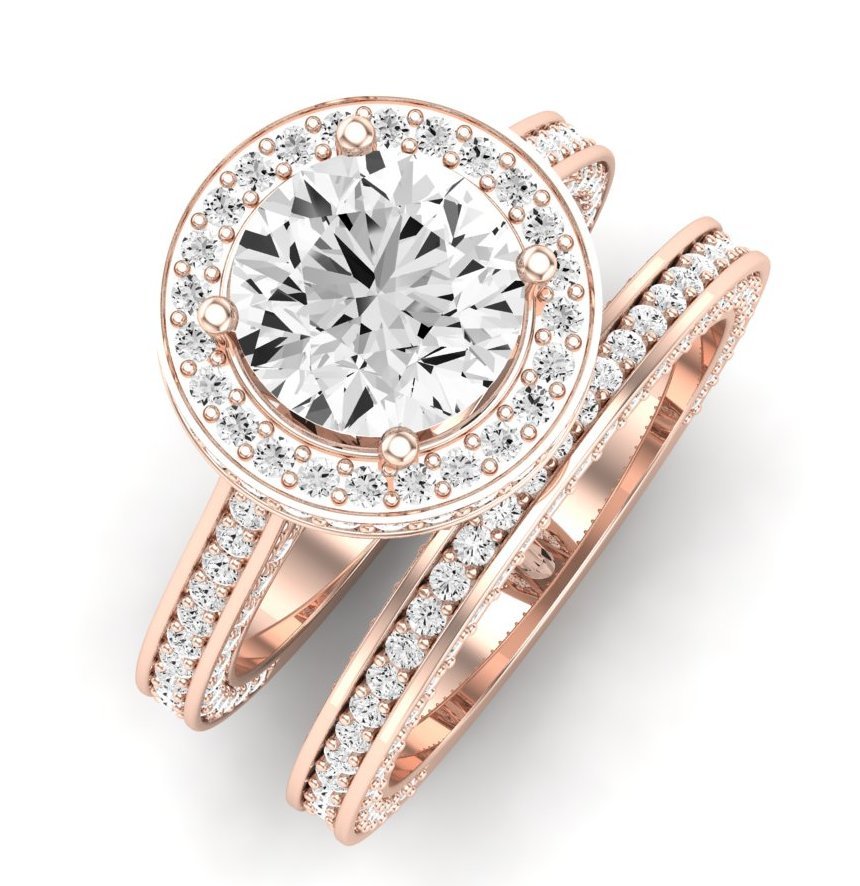 Buttercup Moissanite Matching Band Only (does Not Include Engagement Ring)  For Ring With Round Center rosegold