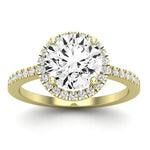 Bergenia Moissanite Matching Band Only (does Not Include Engagement Ring ) For Ring With Round Center yellowgold
