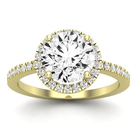 Bergenia Moissanite Matching Band Only (does Not Include Engagement Ring ) For Ring With Round Center yellowgold