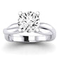 Baneberry Moissanite Matching Band Only (does Not Include Engagement Ring)  For Ring With Round Center whitegold