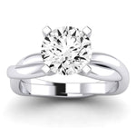 Baneberry Moissanite Matching Band Only (does Not Include Engagement Ring)  For Ring With Round Center whitegold