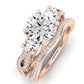 Bottlebrush Moissanite Matching Band Only (does Not Include Engagement Ring) For Ring With Round Center rosegold