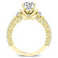 Belle Moissanite Matching Band Only (engagement Ring Not Included) For Ring With Round Center yellowgold