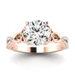 Pavonia Moissanite Matching Band Only (does Not Include Engagement Ring)  For Ring With Round Center rosegold