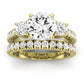 Primrose Moissanite Matching Band Only ( Engagement Ring Not Included) For Ring With Round Center yellowgold