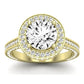 Buttercup Moissanite Matching Band Only (does Not Include Engagement Ring)  For Ring With Round Center yellowgold