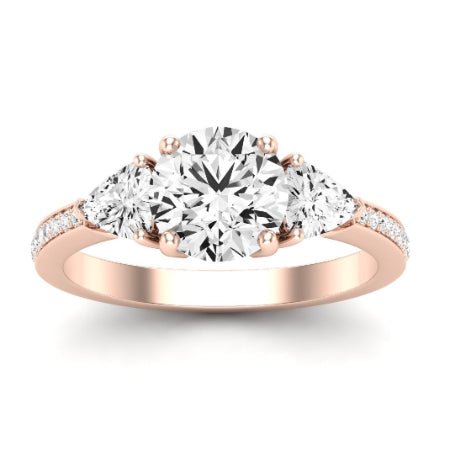 Snowdonia Moissanite Matching Band Only (engagement Ring Not Included) For Ring With Round Center rosegold