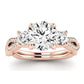 Bottlebrush Moissanite Matching Band Only (does Not Include Engagement Ring) For Ring With Round Center rosegold