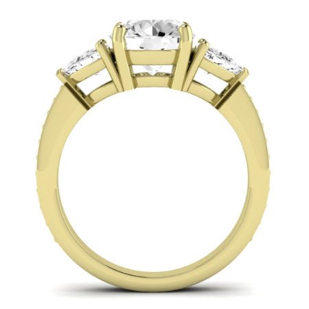 Snowdonia Moissanite Matching Band Only (engagement Ring Not Included) For Ring With Round Center yellowgold