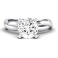 Baneberry Moissanite Matching Band Only (does Not Include Engagement Ring)  For Ring With Round Center whitegold