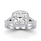 Moonflower Cushion Diamond Bridal Set (Lab Grown Igi Cert) whitegold