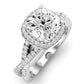 Moonflower Cushion Diamond Engagement Ring (Lab Grown Igi Cert) whitegold