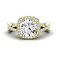 Moonflower Cushion Diamond Engagement Ring (Lab Grown Igi Cert) yellowgold