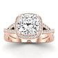 Moonflower Cushion Diamond Engagement Ring (Lab Grown Igi Cert) rosegold