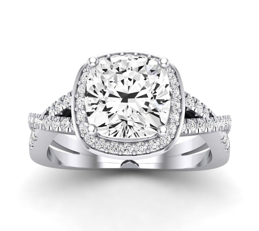2.00 ct - Moonflower - Cushion Moissanite Engagement Ring