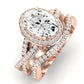 Moonflower Diamond Matching Band Only ( Engagement Ring Not Included) For Ring With Oval Center rosegold