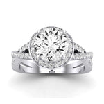 Moonflower Diamond Matching Band Only (does Not Include Engagement Ring) For Ring With Round Center whitegold