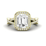 Moonflower Emerald Diamond Bridal Set (Lab Grown Igi Cert) yellowgold