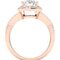 Moonflower Oval Diamond Engagement Ring (Lab Grown Igi Cert) rosegold