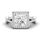 Moonflower Princess Diamond Engagement Ring (Lab Grown Igi Cert) whitegold