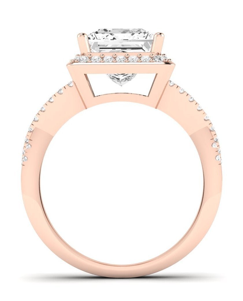 Moonflower Princess Diamond Engagement Ring (Lab Grown Igi Cert) rosegold