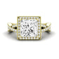 Moonflower Princess Diamond Engagement Ring (Lab Grown Igi Cert) yellowgold