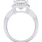 Moonflower Princess Diamond Engagement Ring (Lab Grown Igi Cert) whitegold