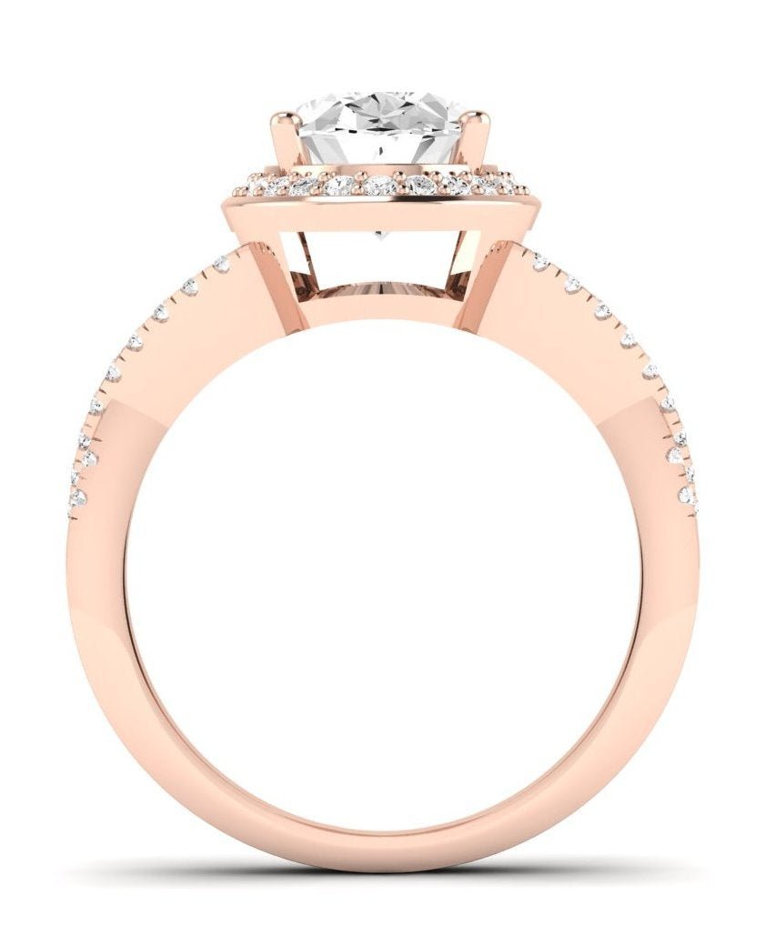 Moonflower Oval Diamond Engagement Ring (Lab Grown Igi Cert) rosegold