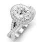 Moonflower Oval Diamond Engagement Ring (Lab Grown Igi Cert) whitegold