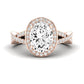 Moonflower Oval Diamond Engagement Ring (Lab Grown Igi Cert) rosegold