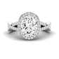 Moonflower Oval Diamond Engagement Ring (Lab Grown Igi Cert) whitegold