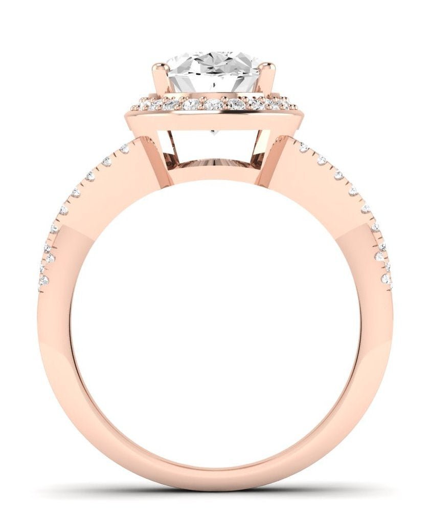 Moonflower Oval Diamond Engagement Ring (Lab Grown Igi Cert) rosegold