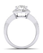 Moonflower Oval Diamond Engagement Ring (Lab Grown Igi Cert) whitegold