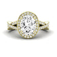 Moonflower Oval Moissanite Engagement Ring yellowgold