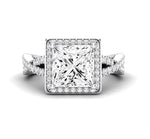Moonflower Princess Diamond Engagement Ring (Lab Grown Igi Cert) whitegold