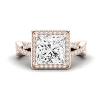 Moonflower Princess Moissanite Bridal Set rosegold