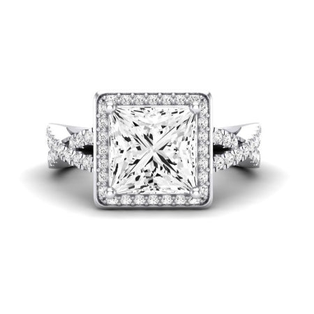 Moonflower Princess Moissanite Bridal Set whitegold