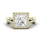 Moonflower Princess Moissanite Bridal Set yellowgold