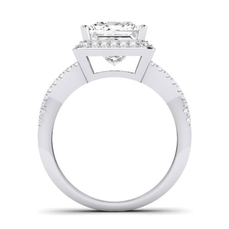 Moonflower Princess Moissanite Bridal Set whitegold