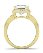 Moonflower Princess Moissanite Engagement Ring yellowgold